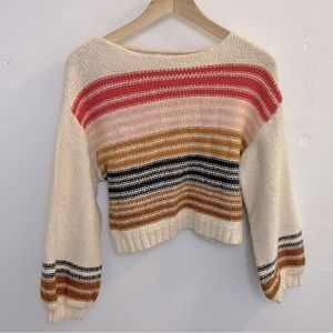 Billabong cropped striped sweater - S
